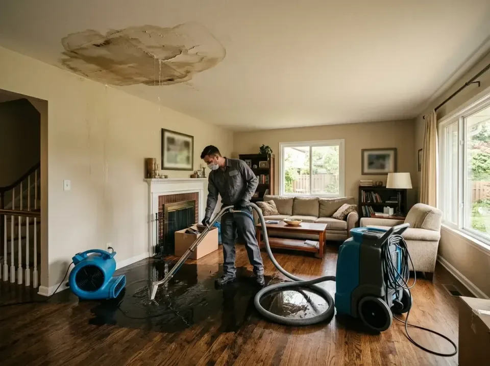 attic-pipe-burst-ceiling-drip-008 — frequently asked questions, Water Damage Restoration & Carpet Care in Fairmont City, IL